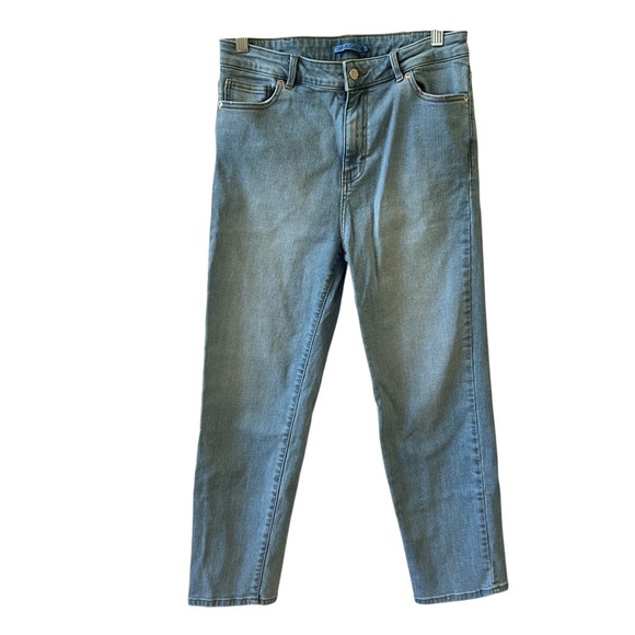 J MCLAUGHLIN GALVESTON JEANS 8 CROPPED STRAIGHT LEG HI RISE STRETCH DENIM - Picture 2 of 11